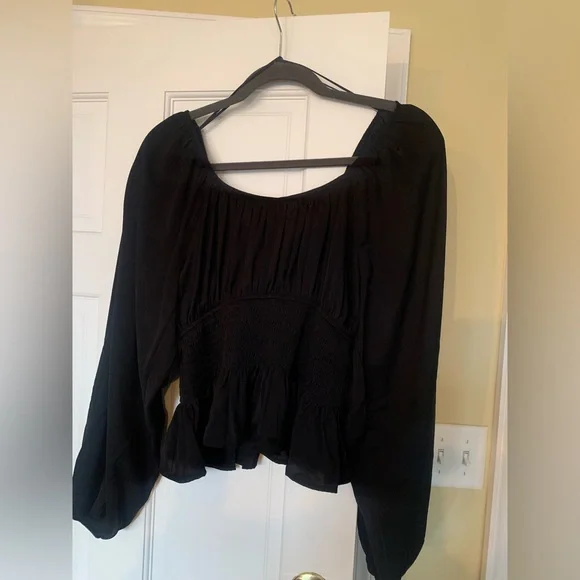 Black Peasant Blouse - Picture 5 of 7